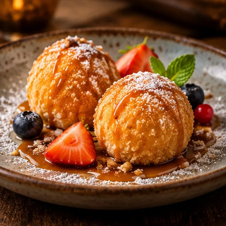 Boules de glace frites