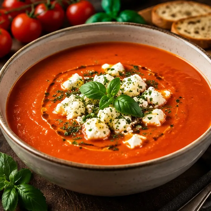 Velouté de tomates à la feta