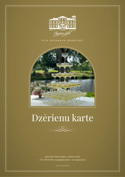 Igates pils dzērienu karte — vāks