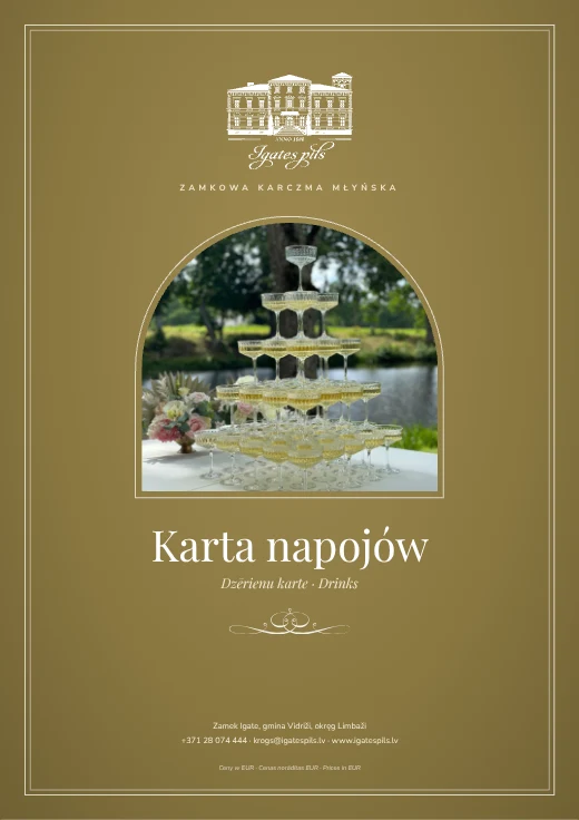Karta napojów zamku Igate — okładka